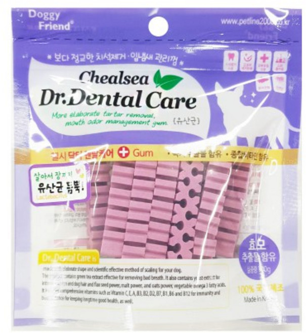 닥터 덴탈케어 유산균 치석제거 강아지덴탈껌 100g T, 5개