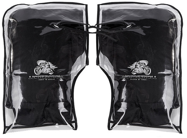 대한몰 오토바이 핸들커버 겨울 방한 핸들 토시 방수 투명 커버 세트 윈터쉴드, 혼합색상