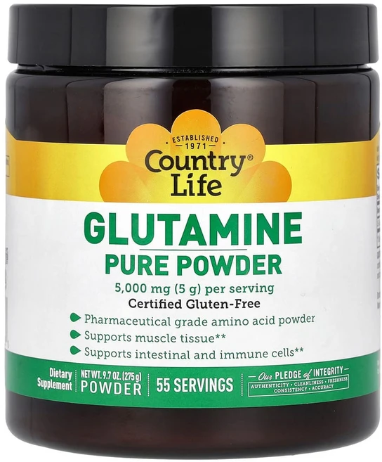 컨트리 라이프 글루타민 파우더 5000mg 275g 분말 아미노산 글루탐산 아미드 효능, 1개 - 쿠팡