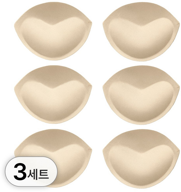 라뷰드 3세트 반컵 볼륨업 브라 패드 속옷 여성 일체형 볼륨 심리스 브라캡 브라뽕 교체용 분리형 브라자 브래지어