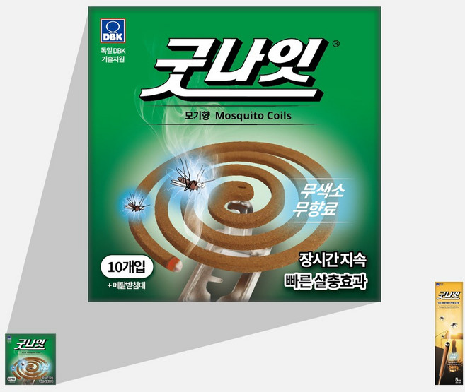 전통모기향 굿나잇 모기향 간편사용 가성비 코일형 모기 날파리, 100g, 5개