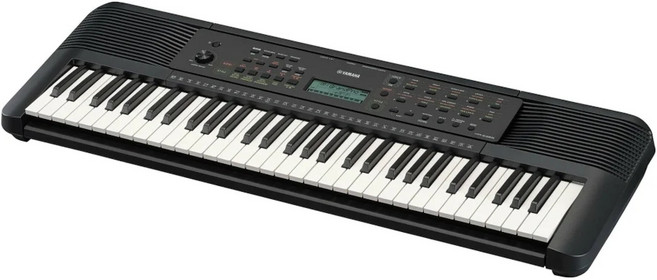 YAMAHA PSR-E283 標準61鍵電子琴 - 瀚悅樂器, 1個, PSR-E283踏板+琴袋+交叉架, 黑色