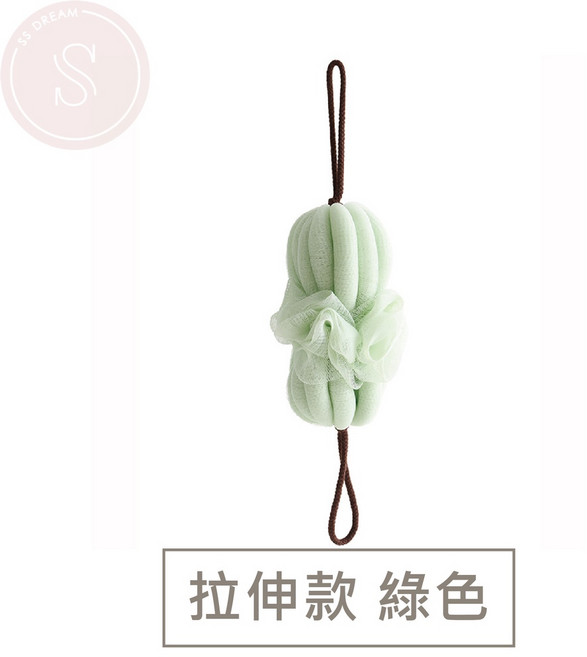 超親膚好起泡 沐浴球 起泡網 洗澡球 搓澡球, 拉伸款／綠色, 1個
