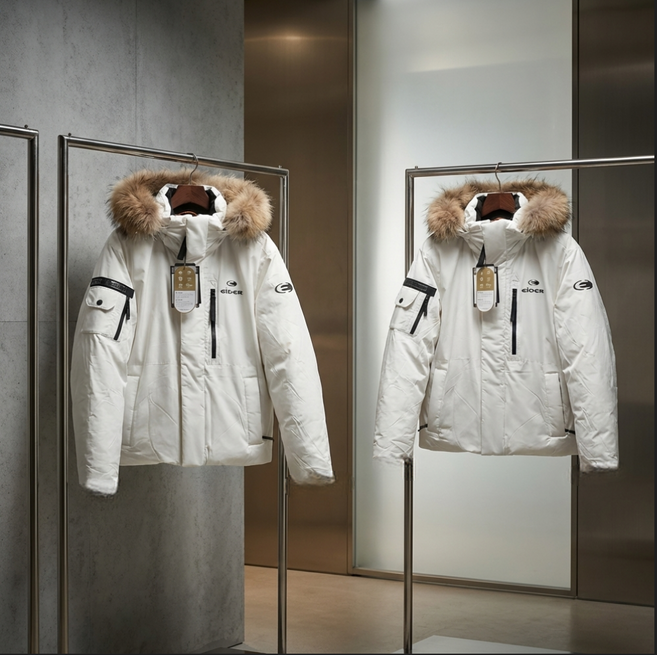 아이더 스투키 라이트 남녀공용 구스 다운 자켓 무난한 디자인