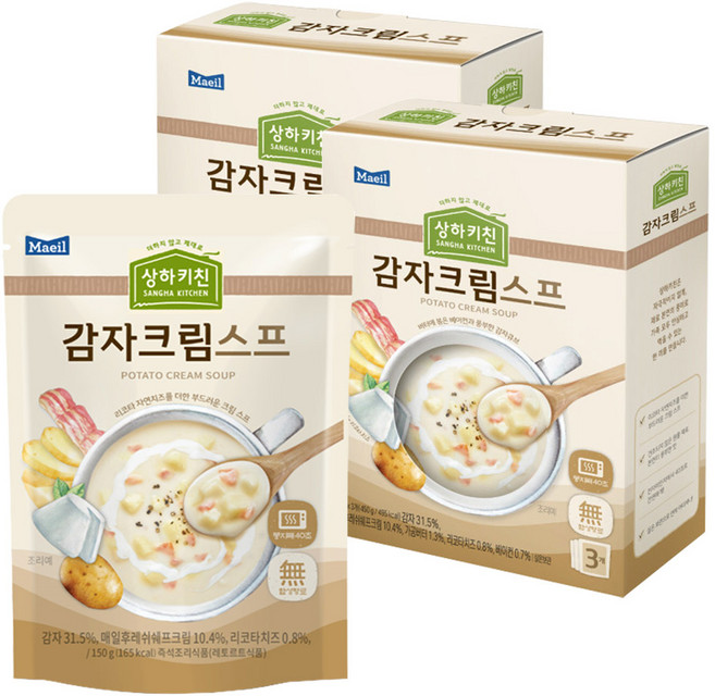 매일유업 상하키친 감자크림스프, 150g, 6개