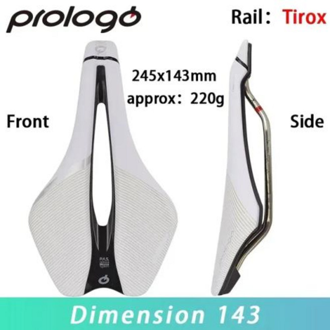 Prologo 디멘션 143 CPC AGX NDR 스크래치 M5 PAS 시리즈 자전거 XC 로드 자갈 MTB 오프로드 사이클링 부품, 5) 143 Tirox Rail White, 1개