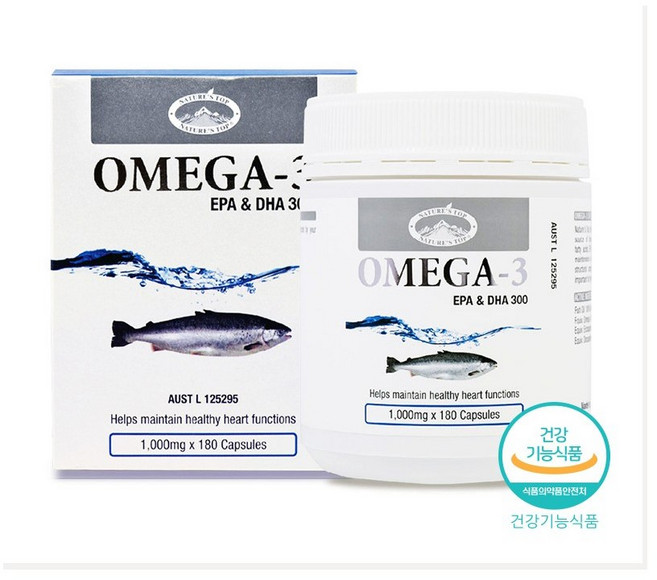 네이쳐스탑 호주 오메가3 1000mg 180정 3개월분 연어오일 연어유100% 오메가쓰리, 1개, 180g