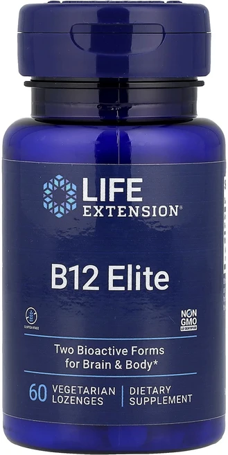 라이프익스텐션 B12 엘리트 베지 사탕 60정, 5개 - 쿠팡