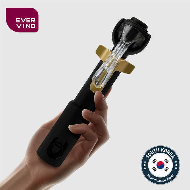 에버비노 5in1 와인 디캔터 에어레이터 블랙, 1개, 120ml