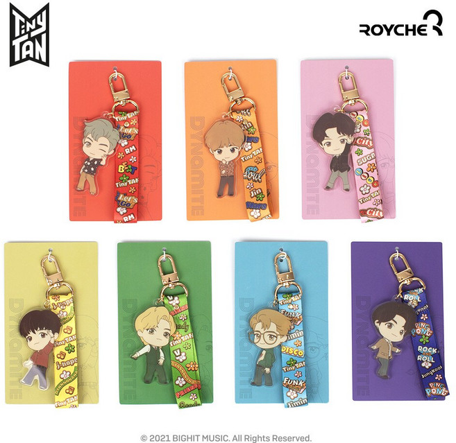 ROYCHE BTS 防彈少年團 TinyTAN 壓克力公仔吊飾, Jin, 1個