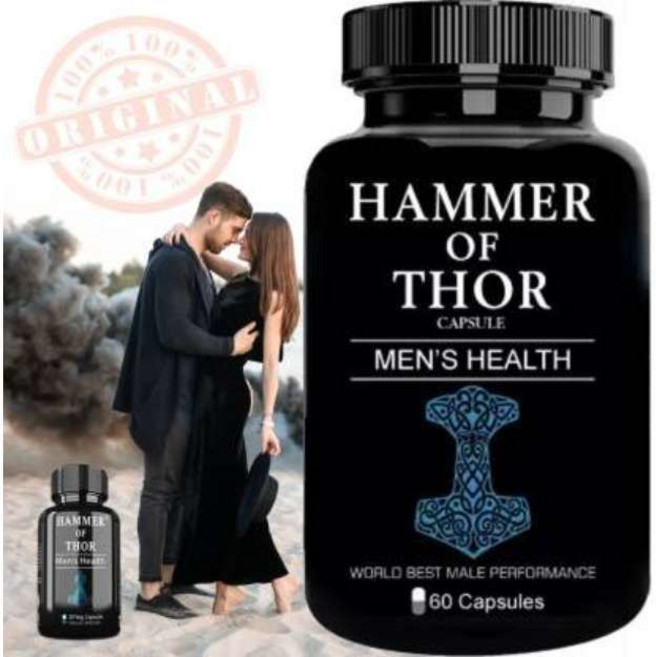 New Hammer of Thor Men's Health Veg Capsule Stamina Booster 새로운 Hammer of Thor 남성 건강 채식 캡슐 체력 부스터, 2개, 60정