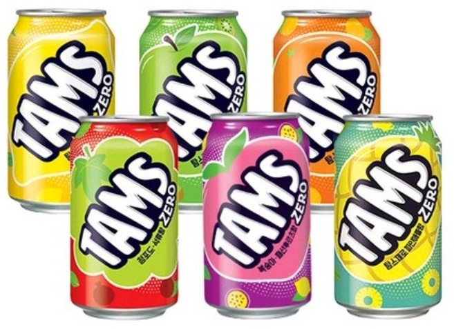 탐스 제로 복숭아 패션후르츠맛, 355ml, 24개