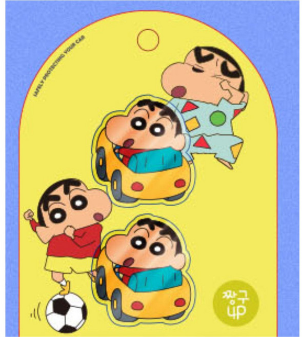 짱구 떡잎마을방범대 문콕방지 도어가드, 1개, 짱구 4P