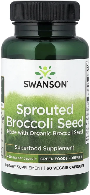 몸관리하세요 겨울입니다 Swanson 발아 브로콜리 씨 400mg 베지 캡슐 60정 특별관리진행, Swanson발아브로콜리씨400mg베지캡슐60정, 1개 - 쿠팡