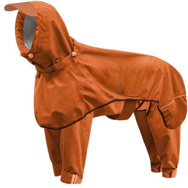 강아지 레인코트 투웨이 우비 방수 우의 비옷 판초 망토 중대형견 반려견, D. 캐러멜