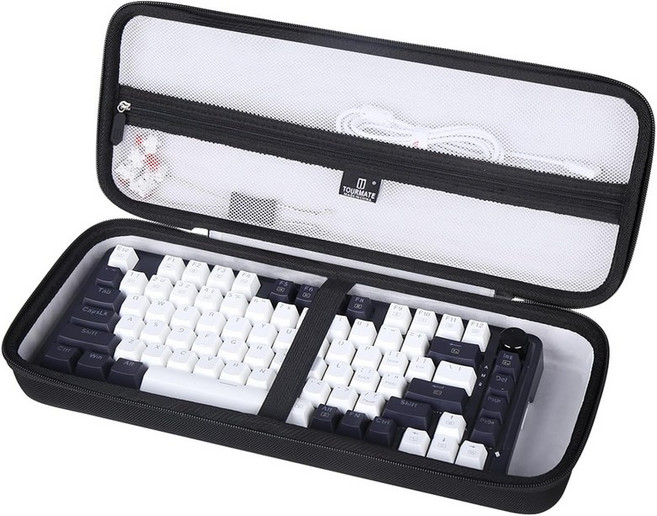 Keychron 게이밍 키보드용 하드 스토리지 케이스 K673 PRO94 K636CLOK708 ProK681 ProK552P 87-키60% 68 키 무선 기계식 키보드온리 박스블랙, Black