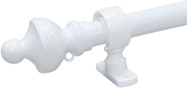 한국레일갤럭시 25mm 크라운 커튼봉 커텐봉, 화이트