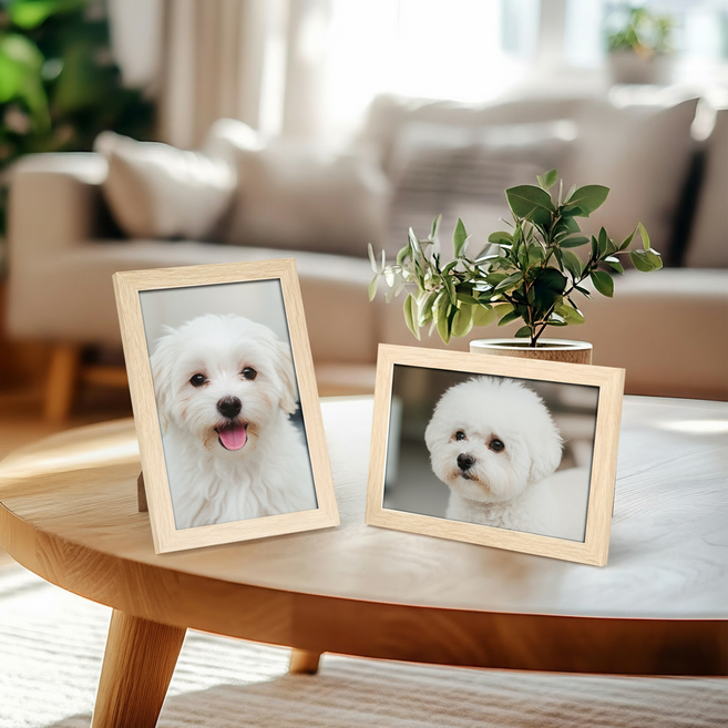 인테리어 액자 프레임 결혼식 인증서 자격증 사진액자 탁상용, 1개, 오크