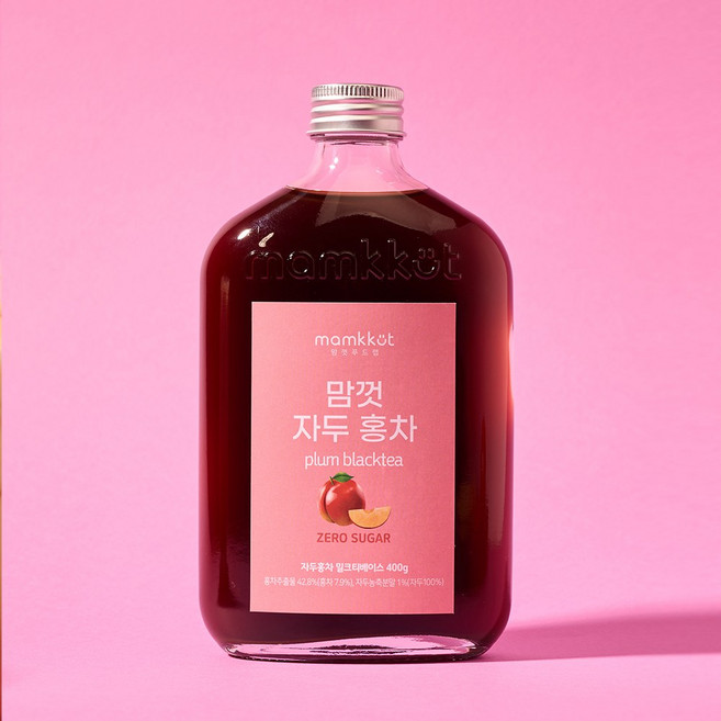 맘껏푸드랩 제로슈가 자두홍차 밀크티 베이스 400g
