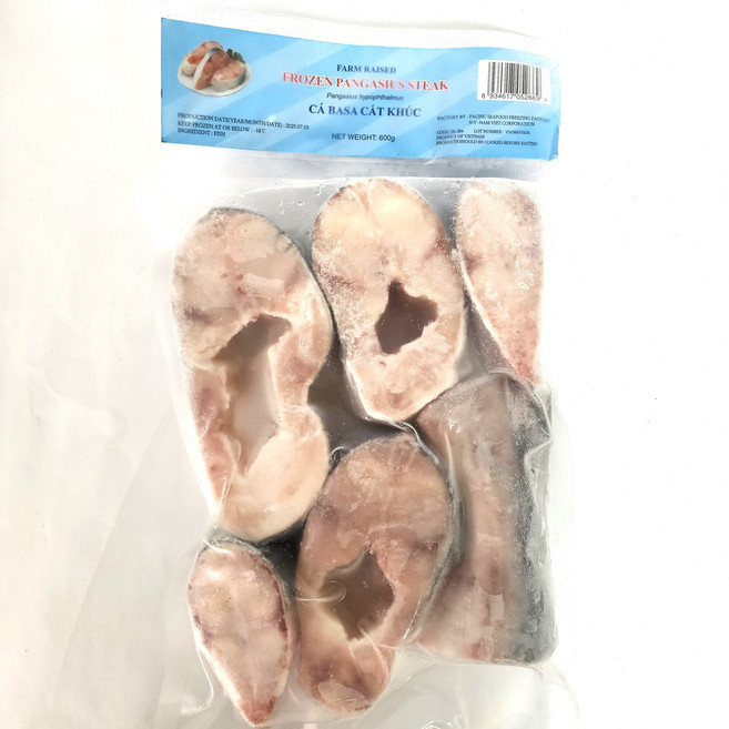 냉동식품 자른냉동메기 frozen pangasius steak 메기컷 CA BASA, 1개, 600g~700g