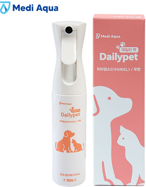 메디아쿠아 데일리펫 강아지 고양이 뿌리는 살균 탈취제, 1개, 300ml