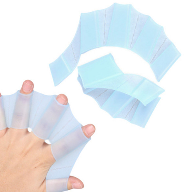 손가락 물갈퀴 수영 물놀이 오리발 장갑, S  00677CL