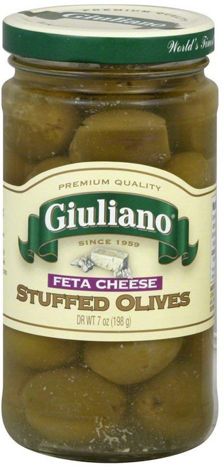 줄리아노스 페타 치즈 속 채운 올리브 198g - 케이스당 6개 Giulianos Feta Cheese Stuffed Olive 7 Ounce - 6 per case., 1개