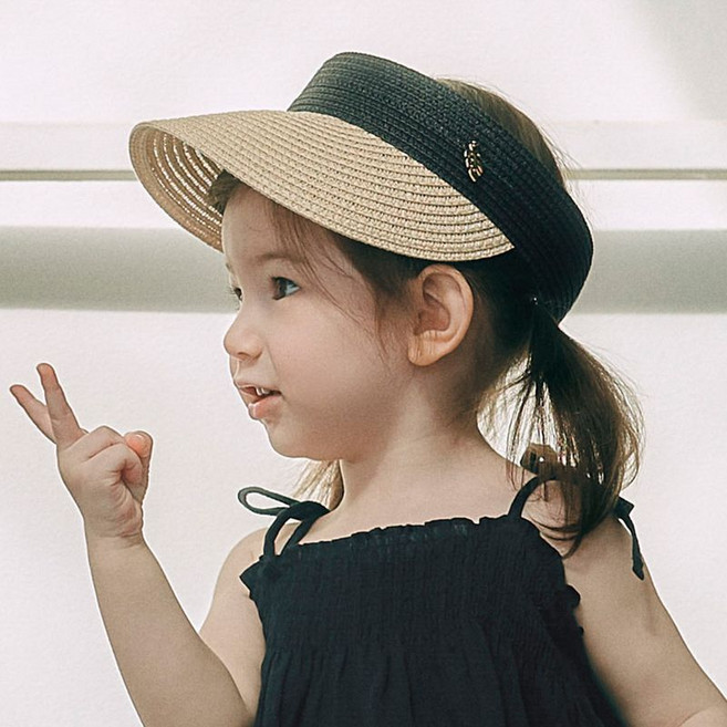 해피프린스 SIZE 6Y 토트 아기 밀짚 썬캡