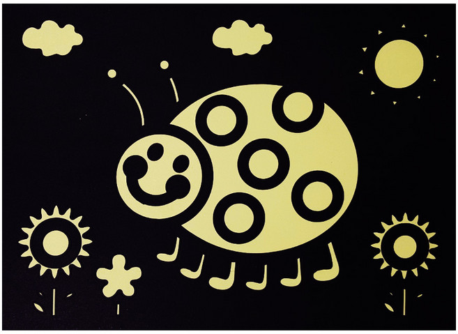 한국모루 포일 아트 스티커 호일 세트 만들기 꾸미기 동물 캐릭터 유치원 학교 홀로 그램 반짝이 DIY, 무당벌레