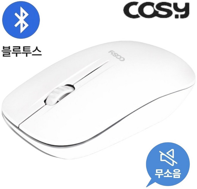 코시 블루투스 V5.2 무소음 무선마우스 M4119BT, M2249BT, 화이트