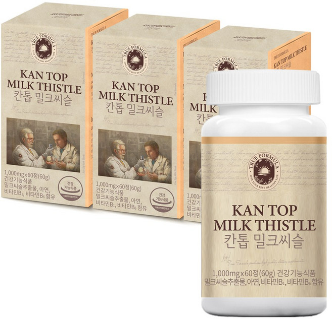 트루포뮬러 칸톱 밀크씨슬, 60정, 3개