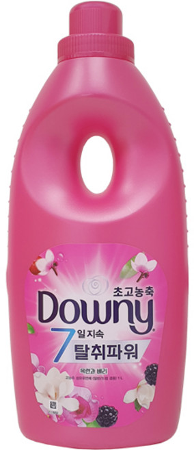 다우니 초고농축 7일지속 탈취파워 섬유유연제 목련과 베리 본품, 1L, 1개