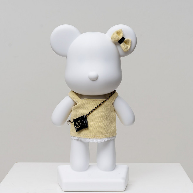 대형 석고방향제 28.7cm 자석형 곰꾸미기 빅베어브릭 [노랑원피스] + (탈취제+오일) 세트 매그니토, 에덴