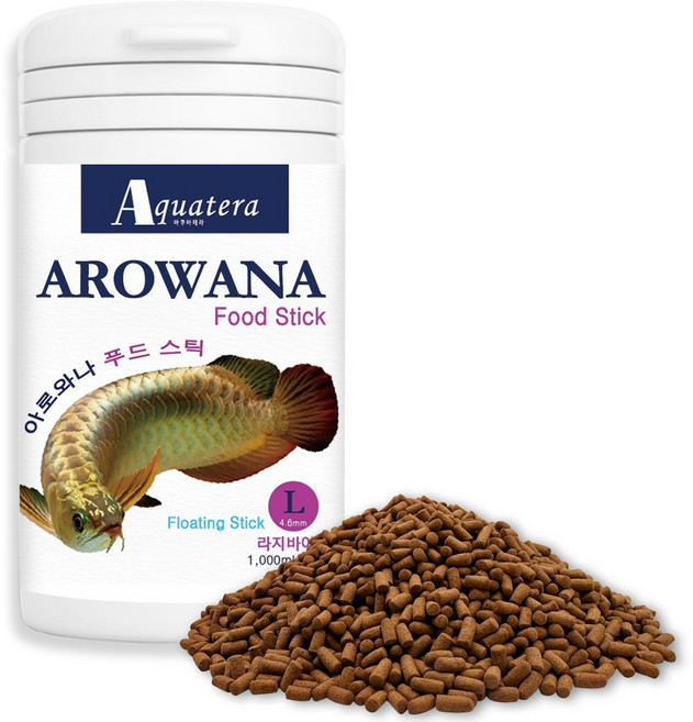 아쿠아테라 아로와나 푸드 스틱 스몰바이트 S 2.1mm, 1개, 1L