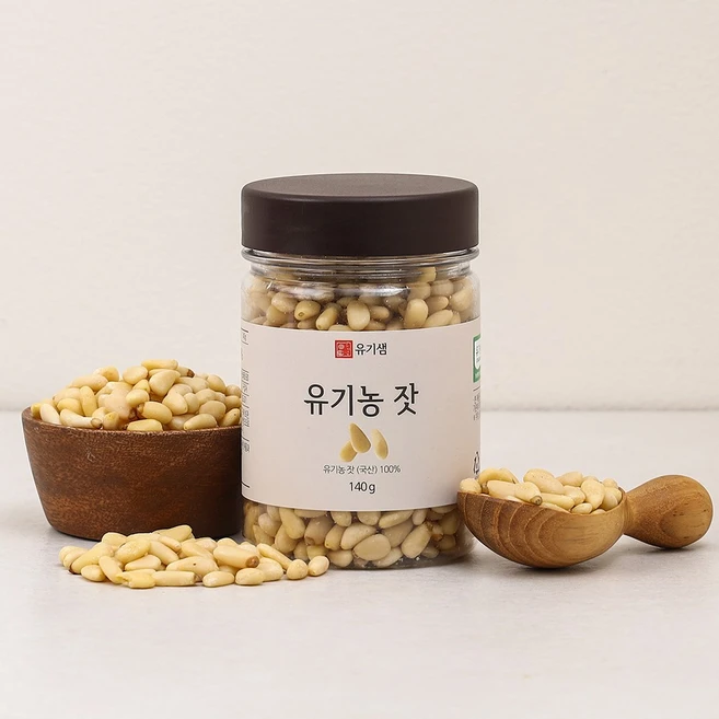 25년햇견과-유기샘 유기농 잣 140g, 1개 - 쿠팡