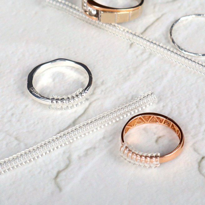 조절기 투명 반지 사이즈 패드 스프링 실리콘