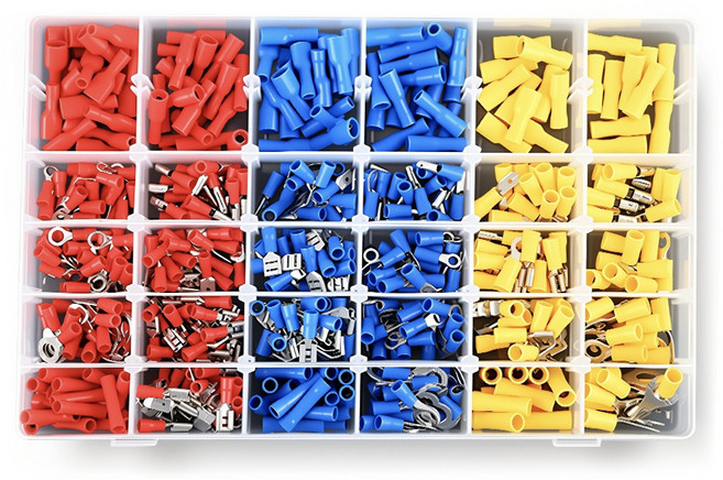 터미널 압착 단자 480PCS 황동 PG 신주 O형 Y형 단자 모듬, PG단자 480PCS, 1개
