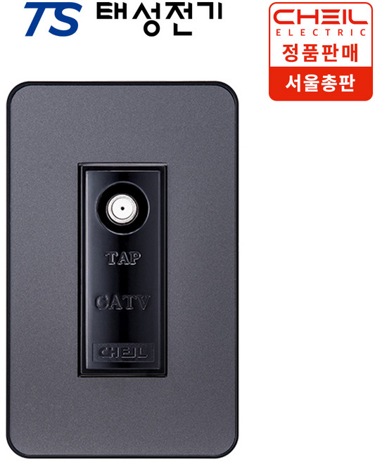 태성전기 제일전기 디아트 메탈그레이 전기전등 스위치 콘센트 통신, 1개