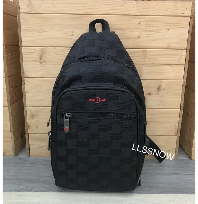 OVER LAND 尼龍單雙肩背包 充電式兩用背包 可加大 小後背包 男包