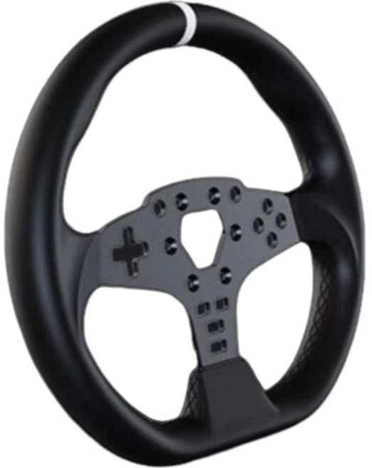 모자레이싱 ES 12인치 레이싱 스티어링 휠, 1개, 블랙