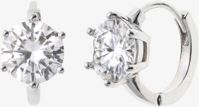 골드앤디어 모이사나이트 5부 1캐럿 원터치 귀걸이