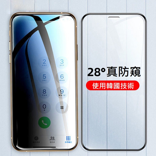 防窺鋼化玻璃保護貼, 1個, 28度真防窺,i17air