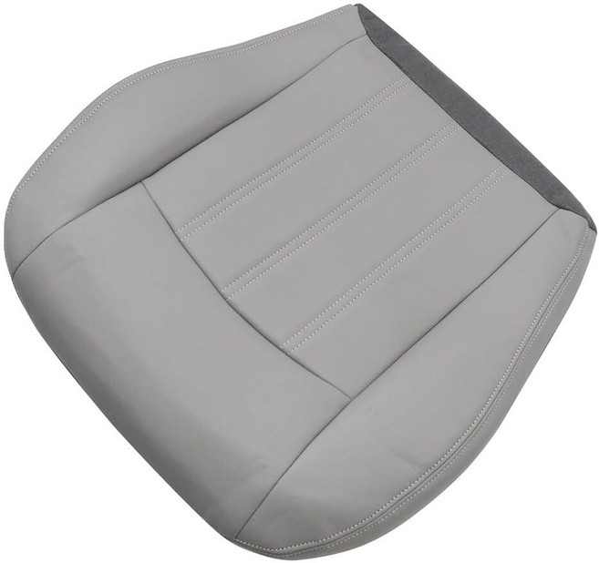 FZJDSD Light Gray Driver Side Bottom Microfiber Leather Replacement Seat Cover Compatible with Chr