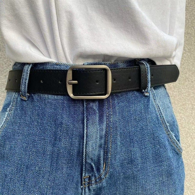 男女通用針釦皮帶 簡約百搭褲帶