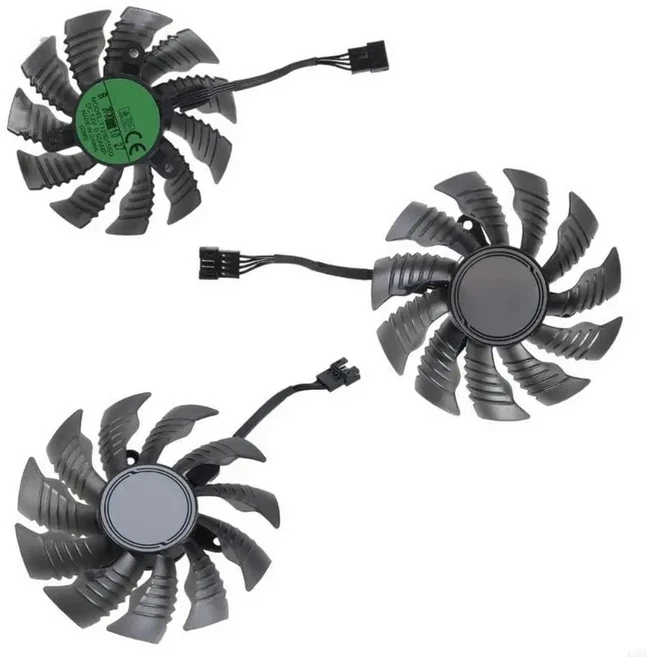 B2RD 82mm 냉각 팬 그래픽 카드 냉각 라디에이터 4 핀을위한 RTX3070TI 3080 3090, 01 CHINA, 04 D
