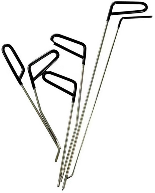 자동차 덴트 수리 후크 스테인리스 스틸 푸시로드 차체 덴트 제거 크로우바, 1개