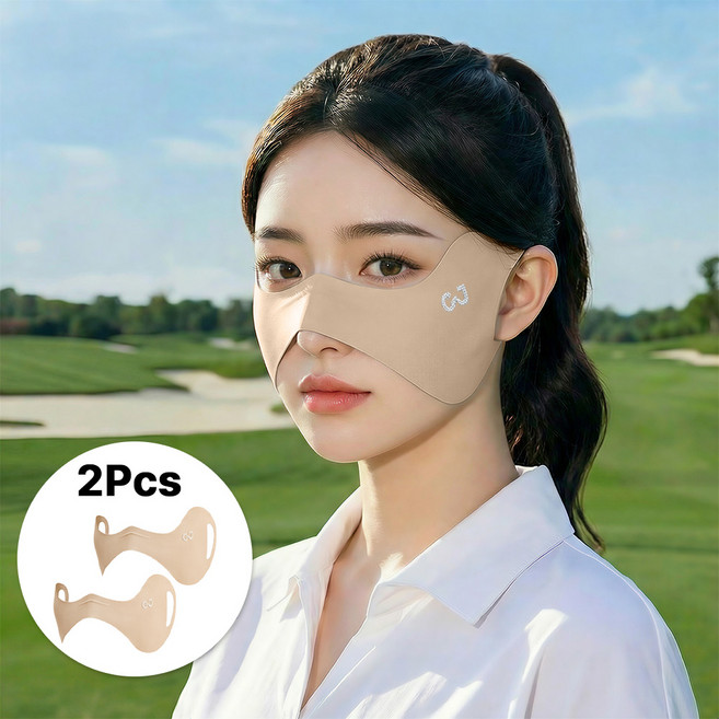 자외선차단 마스크 광대 기미존 자외선 마스크 햇빛 차단 패션 스포츠 나비마스크, 2개, 스킨톤