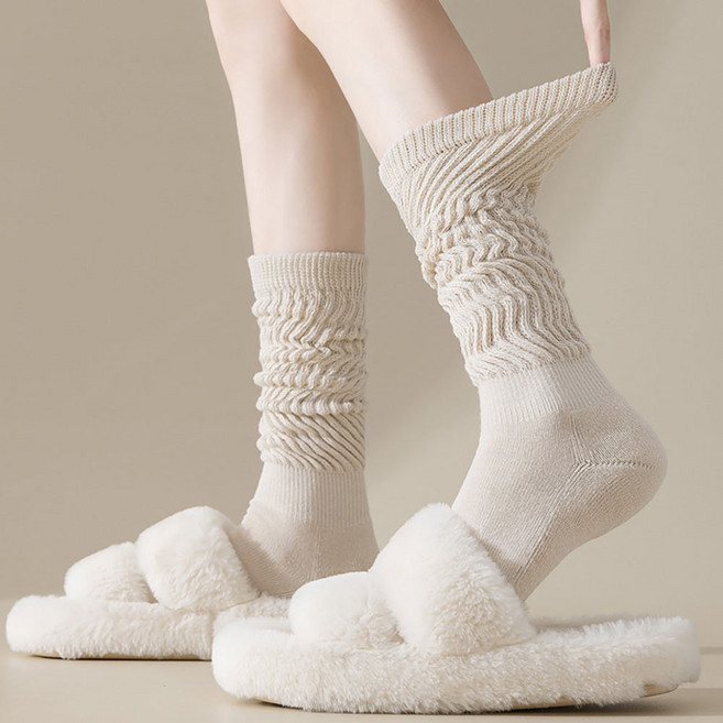 에이블탑 따뜻한 파일 도톰 레그워머 장목 니삭스 양말 3켤레 n202