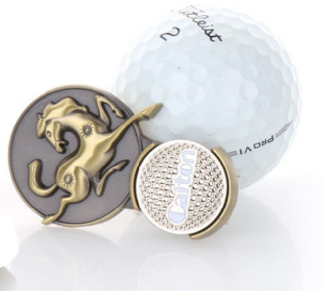 띠별 황동 볼마커 라운딩 지인 선물 골프 악세사리 필드용품 입문, 돼지