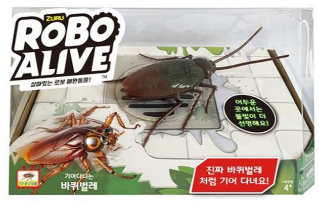 로보얼라이브 기어다니는 바퀴벌레 로봇장난감, 1개, 브라운외